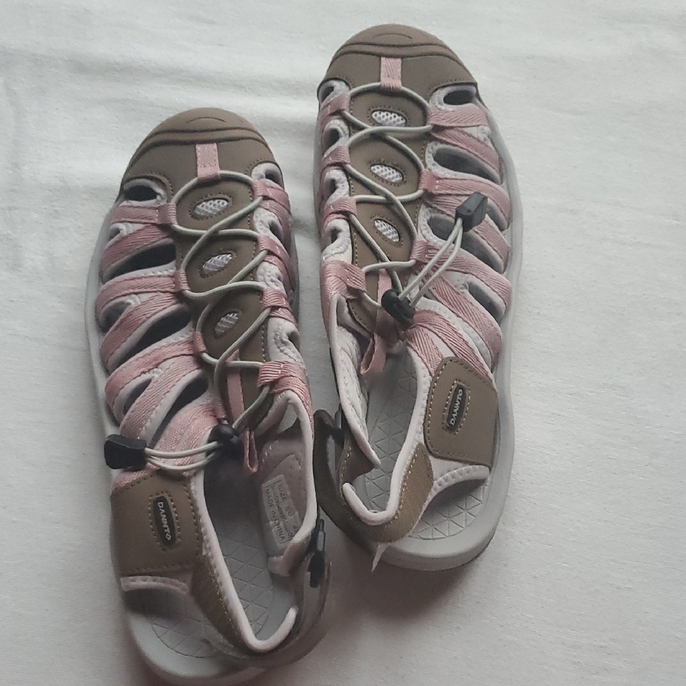 Stylish Pink and Tan Women's Sandals